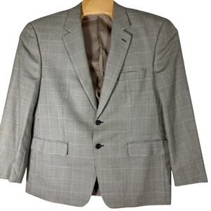 Ralph Lauren Silk Wool Blazer Men 44S Short Black Houndstooth Sport Jacket Coat